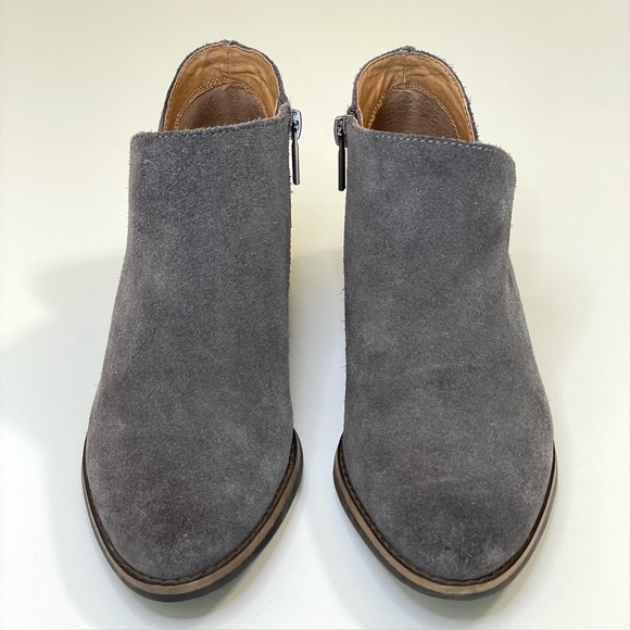 Lucky Brand Frankela Ankle Boot Suede Leather Bootie Greywolf Women’s 6 - Picture 8 of 16